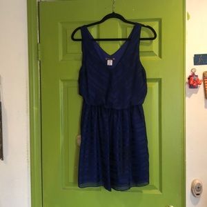 Royal blue v neck dress!